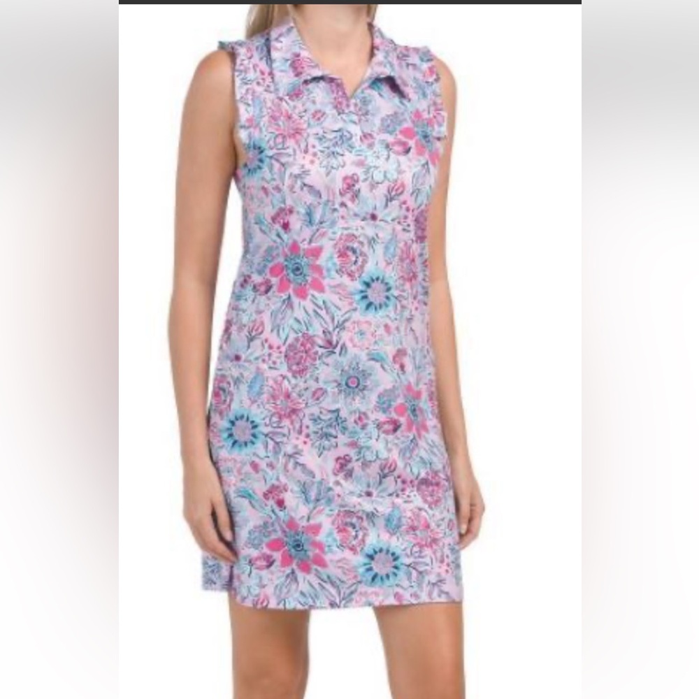 Gottex Lilac Floral Dress Size XS ⛳️ 🎾
